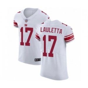 Men's Nike New York Giants #17 Kyle Lauletta White Vapor Untouchable Elite Player NFL Jersey