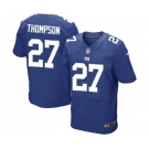 Men's Nike New York Giants #27 Darian Thompson Elite Royal Blue Team Color NFL Jersey