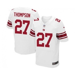 Men's Nike New York Giants #27 Darian Thompson Elite White NFL Jersey