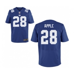 Men's Nike New York Giants #28 Eli Apple Elite Royal Blue Team Color NFL Jersey