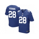 Men's Nike New York Giants #28 Paul Perkins Elite Royal Blue Team Color NFL Jersey