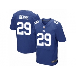 Men's Nike New York Giants #29 Nat Berhe Elite Royal Blue Team Color NFL Jersey