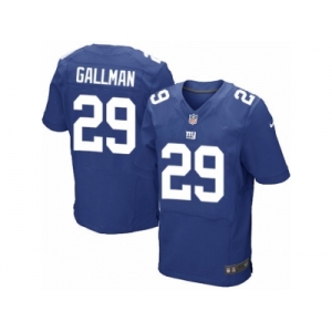 Men's Nike New York Giants #29 Wayne Gallman Elite Royal Blue Team Color NFL Jersey