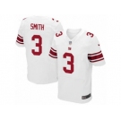 Men's Nike New York Giants #3 Geno Smith Elite White NFL Jersey