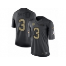 Men's Nike New York Giants #3 Geno Smith Limited Black 2016 Salute to Service NFL Jersey