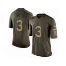 Men's Nike New York Giants #3 Geno Smith Limited Green Salute to Service NFL Jersey