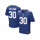 Men's Nike New York Giants #30 Wayne Gallman Elite Royal Blue Team Color NFL Jersey