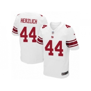 Men's Nike New York Giants #44 Mark Herzlich Elite White NFL Jersey