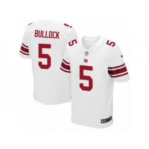 Men's Nike New York Giants #5 Randy Bullock Elite White NFL Jersey