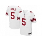 Men's Nike New York Giants #5 Robbie Gould Elite White NFL Jersey