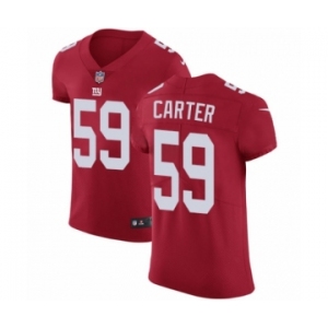 Men's Nike New York Giants #59 Lorenzo Carter Red Alternate Vapor Untouchable Elite Player NFL Jersey