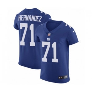 Men's Nike New York Giants #71 Will Hernandez Royal Blue Team Color Vapor Untouchable Elite Player NFL Jersey
