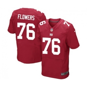 Men's Nike New York Giants #76 Ereck Flowers Elite Red Alternate NFL Jersey