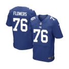 Men's Nike New York Giants #76 Ereck Flowers Elite Royal Blue Team Color NFL Jersey