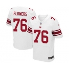 Men's Nike New York Giants #76 Ereck Flowers Elite White NFL Jersey