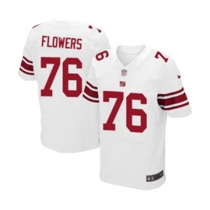 Men's Nike New York Giants #76 Ereck Flowers Elite White NFL Jersey
