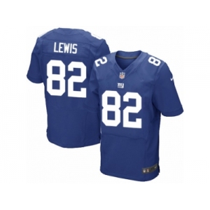 Men's Nike New York Giants #82 Roger Lewis Elite Royal Blue Team Color NFL Jersey
