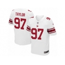 Men's Nike New York Giants #97 Devin Taylor Elite White NFL Jersey