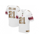 Nike New York Giants #21 Landon Collins White Men's Stitched NFL Elite Gold Jersey