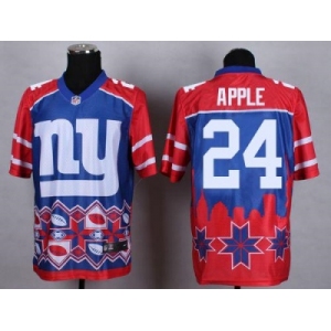 Nike New York Giants #24 Eli Apple Blue Men's Stitched NFL Elite Noble Fashion Jersey