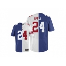 Nike New York Giants #24 Eli Apple Royal Blue White Men's Stitched NFL Elite Split Jersey