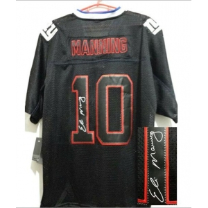 nike nfl jerseys new york giants #10 eli manning black[Elite lights out signature]