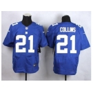 nike nfl jerseys new york giants #21 collins blue[Elite][collins]