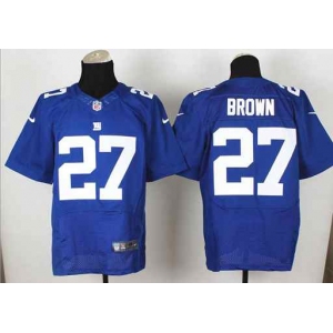 nike nfl jerseys new york giants #27 brown blue[Elite][brown]