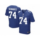 nike nfl jerseys new york giants #74 geoff schwartz blue[Elite]