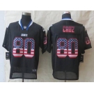nike nfl jerseys new york giants #80 cruz black[Elite USA flag fashion]