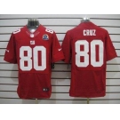 nike nfl jerseys new york giants #80 cruz red[Elite 50th Patch]