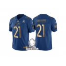 Men New York Giants #21 Landon Collins NFC 2017 Pro Bowl Blue Gold Limited Jersey