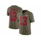 Men Nike New York Giants #13 Odell Beckham Jr Limited Olive 2017 Salute to Service NFL Jersey