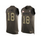 Men Nike New York Giants #18 Roger Lewis Limited Green Salute to Service Tank Top NFL Jersey