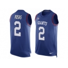 Men Nike New York Giants #2 Aldrick Rosas Limited Royal Blue Player Name & Number Tank Top NFL Jersey