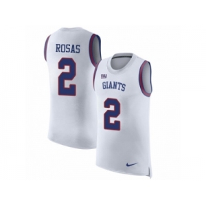 Men Nike New York Giants #2 Aldrick Rosas White Rush Player Name & Number Tank Top NFL Jersey