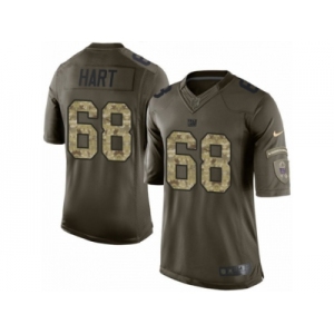 Men Nike New York Giants #68 Bobby Hart Limited Green Salute to Service NFL Jersey