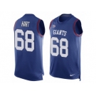 Men Nike New York Giants #68 Bobby Hart Limited Royal Blue Player Name & Number Tank Top NFL Jersey