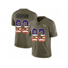 Men Nike New York Giants #93 B.J. Goodson Limited Olive USA Flag 2017 Salute to Service NFL Jersey