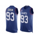 Men Nike New York Giants #93 B.J. Goodson Limited Royal Blue Player Name & Number Tank Top NFL Jersey