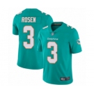 Men's Miami Dolphins #3 Josh Rosen Aqua Green Team Color Vapor Untouchable Limited Player Football Jersey