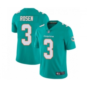 Men's Miami Dolphins #3 Josh Rosen Aqua Green Team Color Vapor Untouchable Limited Player Football Jersey