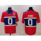 Men's New York Giants #0 Brian Burns Limited Red Alternate FUSE Team Patch Vapor Jersey