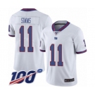 Men's New York Giants #11 Phil Simms Limited White Rush Vapor Untouchable 100th Season Football Jersey