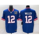 Men's New York Giants #12 Darren Waller Number Blue 2023 FUSE Classic Vapor Limited Jersey