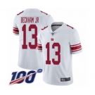 Men's New York Giants #13 Odell Beckham Jr White Vapor Untouchable Limited Player 100th Season Football Jersey