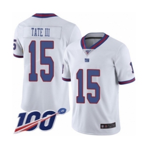 Men's New York Giants #15 Golden Tate III Limited White Rush Vapor Untouchable 100th Season Football Jersey