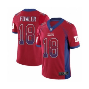 Men's New York Giants #18 Bennie Fowler Limited Red Rush Drift Fashion Football Jersey