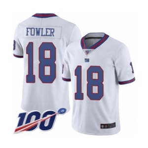 Men's New York Giants #18 Bennie Fowler Limited White Rush Vapor Untouchable 100th Season Football Jersey