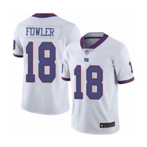 Men's New York Giants #18 Bennie Fowler Limited White Rush Vapor Untouchable Football Jersey